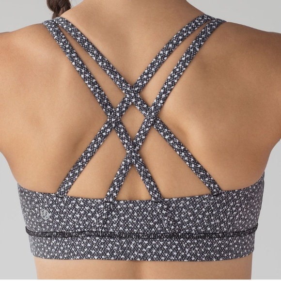 lululemon Energy Bra Frozen Fizz White Luxtreme Black sz6 - Picture 3 of 13